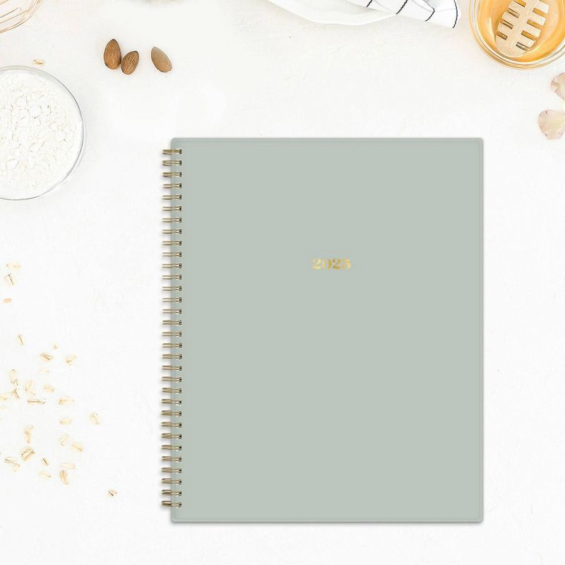 slide 2 of 20, The Everygirl Planner for Day Designer 2025 Weekly/Monthly Planner 11.18"x9.37" Solid Soft Sage: Adult Wire-Bound Stationery, 1 ct