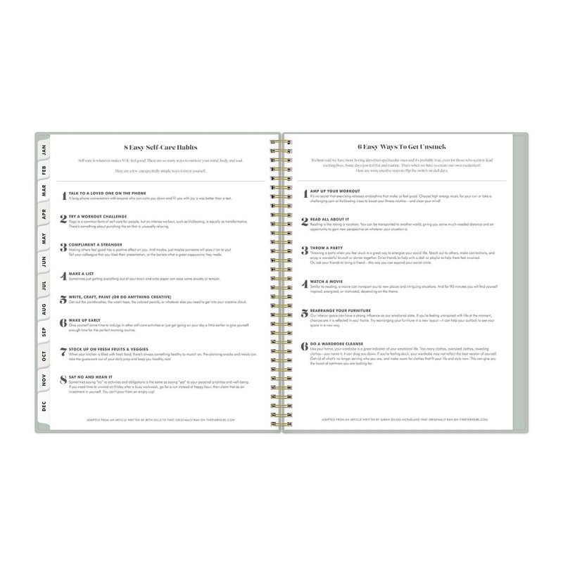 slide 14 of 20, The Everygirl Planner for Day Designer 2025 Weekly/Monthly Planner 11.18"x9.37" Solid Soft Sage: Adult Wire-Bound Stationery, 1 ct
