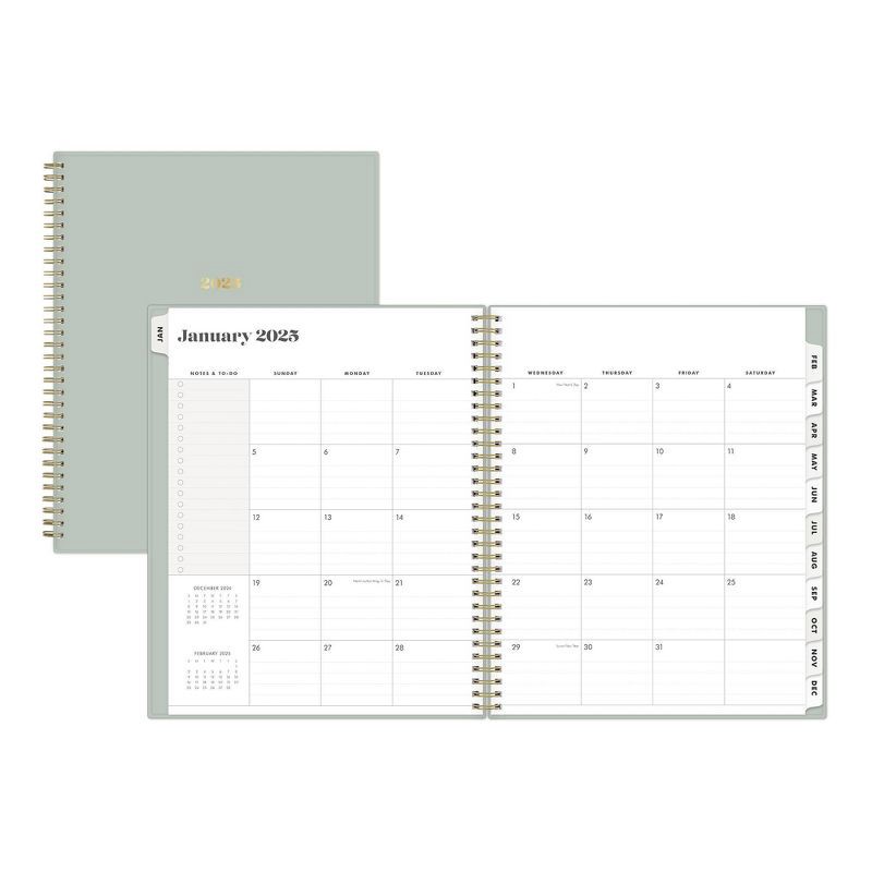 slide 4 of 20, The Everygirl Planner for Day Designer 2025 Weekly/Monthly Planner 11.18"x9.37" Solid Soft Sage: Adult Wire-Bound Stationery, 1 ct