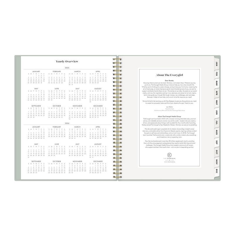 slide 8 of 20, The Everygirl Planner for Day Designer 2025 Weekly/Monthly Planner 11.18"x9.37" Solid Soft Sage: Adult Wire-Bound Stationery, 1 ct