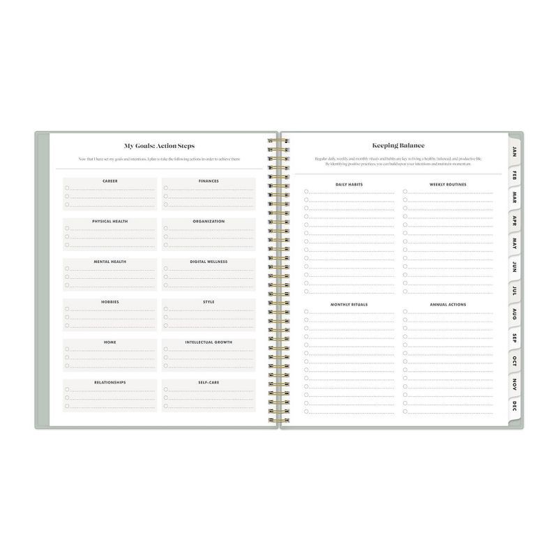 slide 10 of 20, The Everygirl Planner for Day Designer 2025 Weekly/Monthly Planner 11.18"x9.37" Solid Soft Sage: Adult Wire-Bound Stationery, 1 ct