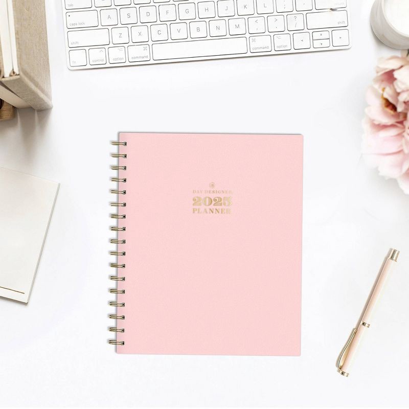 slide 2 of 14, Day Designer 2025 Weekly/Monthly Planner 9.25"x7.87" Wirebound Blush: Calendar, Goal Planner, Adult Stationery, 1 ct