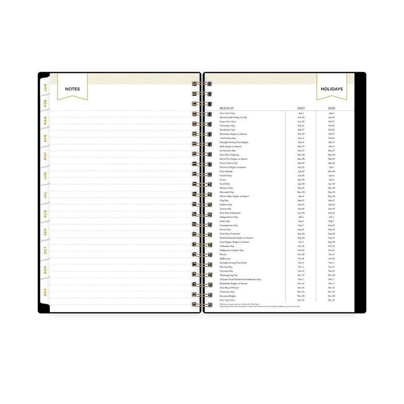 slide 8 of 14, Day Designer 2025 Weekly/Monthly Planner 8.15"x5.91" Wirebound Black: Adult Stationery, Tabs, Paper 5x8, January-December, 1 ct