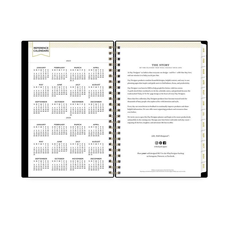 slide 3 of 14, Day Designer 2025 Weekly/Monthly Planner 8.15"x5.91" Wirebound Black: Adult Stationery, Tabs, Paper 5x8, January-December, 1 ct