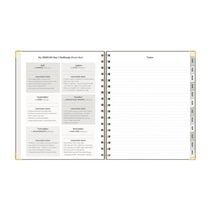 slide 13 of 13, The Everygirl Planner 2025 Weekly/Monthly Planner 9.25"x8.07" 30 Day Challenge Solid Charcoal: Adult Wire-Bound Stationery, 1 ct
