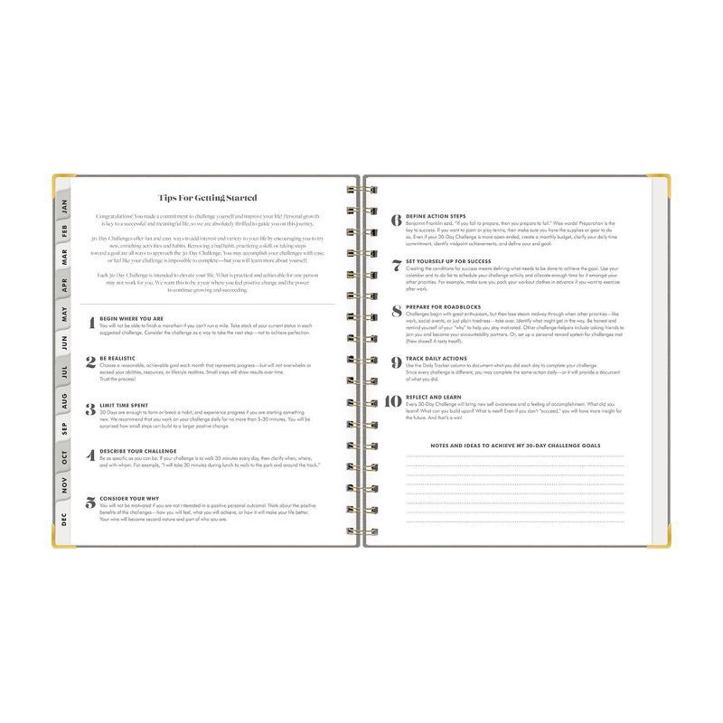 slide 11 of 13, The Everygirl Planner 2025 Weekly/Monthly Planner 9.25"x8.07" 30 Day Challenge Solid Charcoal: Adult Wire-Bound Stationery, 1 ct