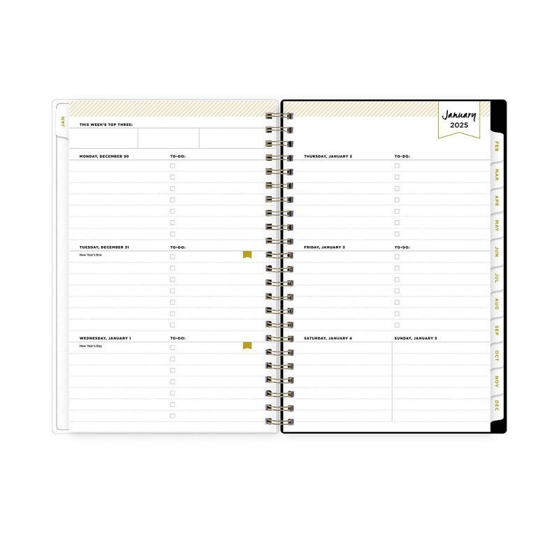 slide 5 of 15, Day Designer 2025 Weekly/Monthly Planner 8.15"x5.91" Wirebound Rose Garden: Adult Agenda, Tabs, Paper, January-December, 1 ct