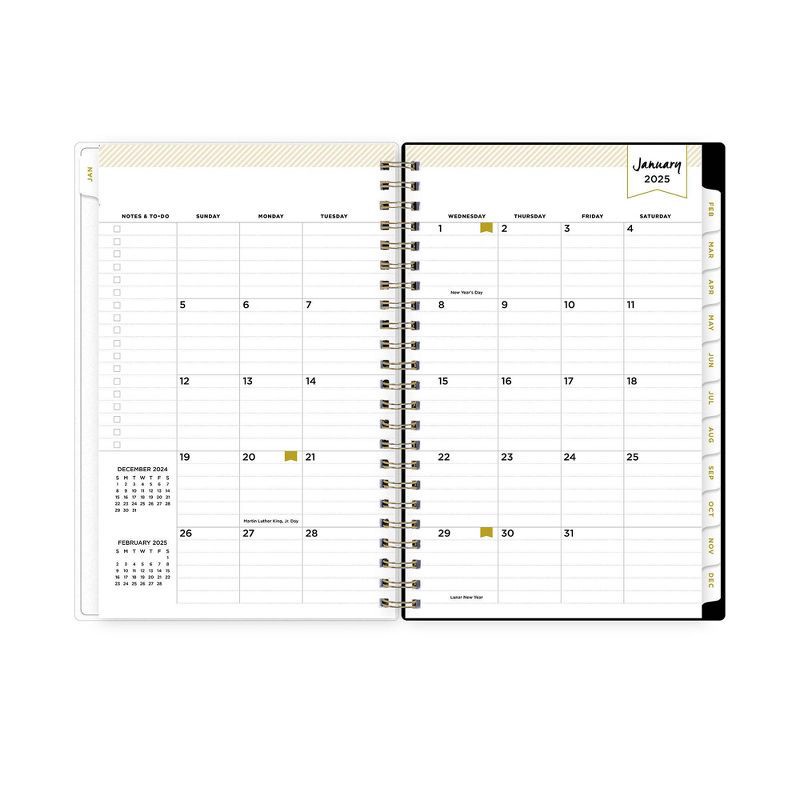 slide 6 of 15, Day Designer 2025 Weekly/Monthly Planner 8.15"x5.91" Wirebound Rose Garden: Adult Agenda, Tabs, Paper, January-December, 1 ct