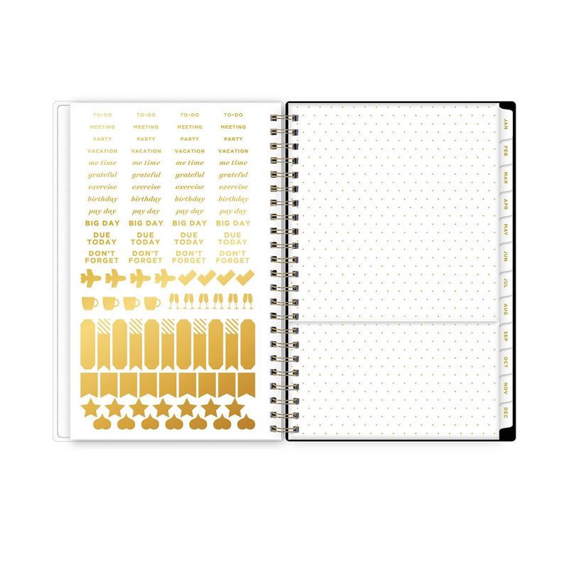 slide 7 of 15, Day Designer 2025 Weekly/Monthly Planner 8.15"x5.91" Wirebound Rose Garden: Adult Agenda, Tabs, Paper, January-December, 1 ct