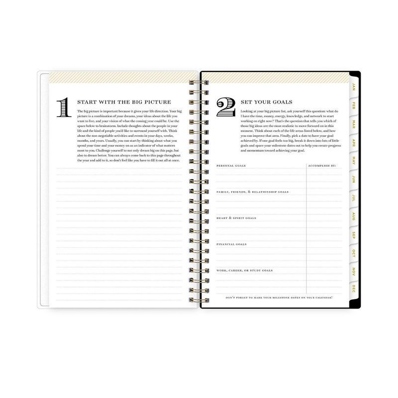 slide 9 of 15, Day Designer 2025 Weekly/Monthly Planner 8.15"x5.91" Wirebound Rose Garden: Adult Agenda, Tabs, Paper, January-December, 1 ct