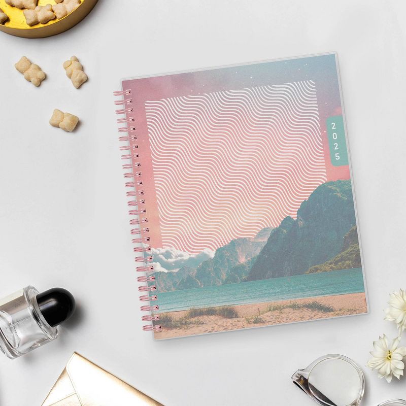 slide 2 of 14, WAAV Planner 2025 Weekly/Monthly Planner 9.25"x7.87" Wirebound Frosted Transition: Adult Calendar, Tabs, Multicolored, 1 ct