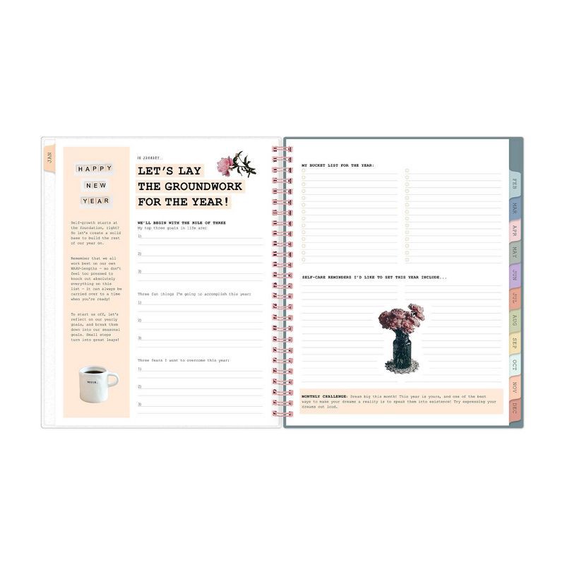 slide 7 of 14, WAAV Planner 2025 Weekly/Monthly Planner 9.25"x7.87" Wirebound Frosted Transition: Adult Calendar, Tabs, Multicolored, 1 ct