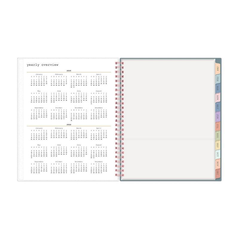 slide 8 of 14, WAAV Planner 2025 Weekly/Monthly Planner 9.25"x7.87" Wirebound Frosted Transition: Adult Calendar, Tabs, Multicolored, 1 ct