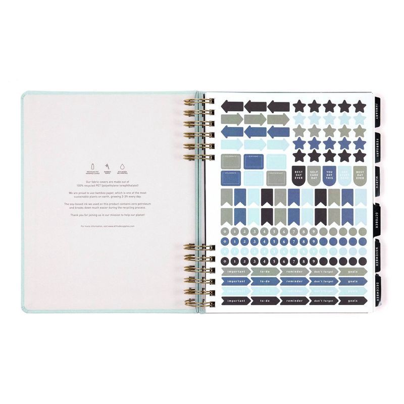 slide 3 of 13, Altitude 2024-25 Weekly/Monthly Planner 8"x10" Seafoam Blue: Spiral Binding, Paper, Adult & Teen Calendar, 1 ct