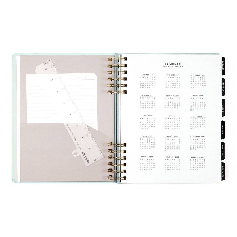 slide 5 of 13, Altitude 2024-25 Weekly/Monthly Planner 8"x10" Seafoam Blue: Spiral Binding, Paper, Adult & Teen Calendar, 1 ct