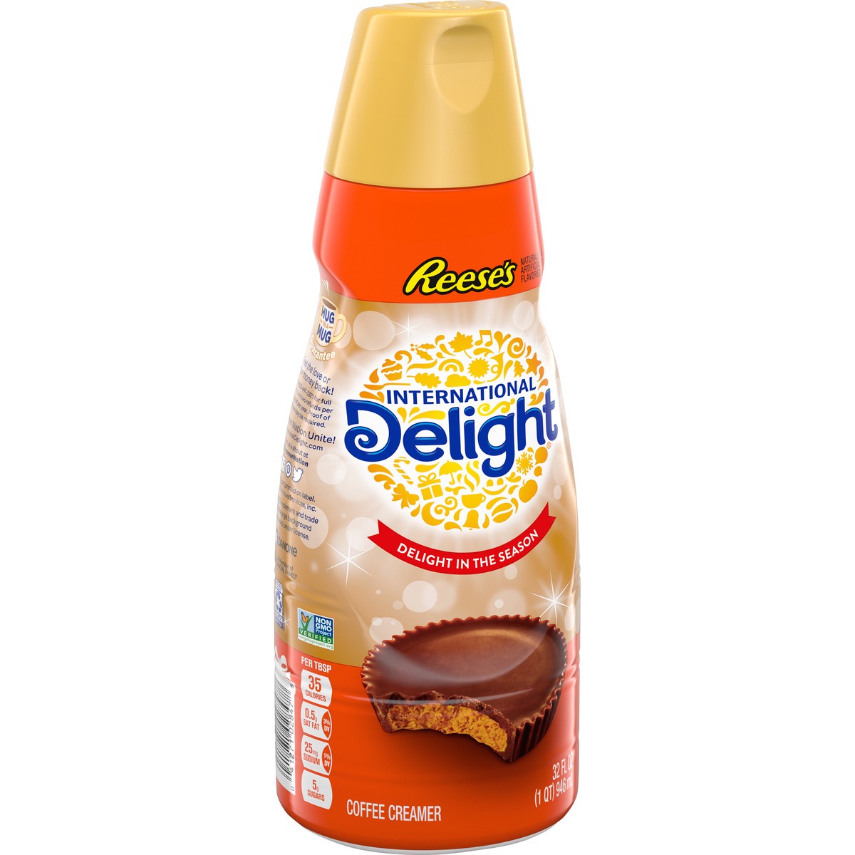 slide 8 of 9, International Delight Coffee Creamer, REESE''S Peanut Butter Cup, Refrigerated Flavored Creamer, 32 FL OZ Bottle, 32 fl oz