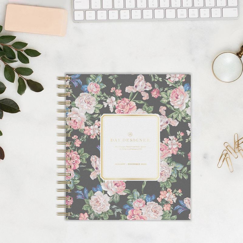 slide 9 of 15, Day Designer 2025 Daily/Monthly Planner 10.16"x9.49" Wirebound Rose Garden: Adult Stationery, Tabs, 8x10, January-December, 1 ct