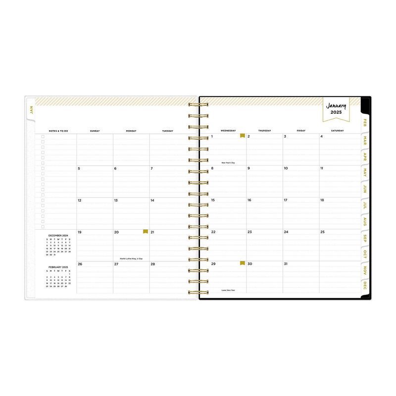 slide 2 of 15, Day Designer 2025 Daily/Monthly Planner 10.16"x9.49" Wirebound Rose Garden: Adult Stationery, Tabs, 8x10, January-December, 1 ct