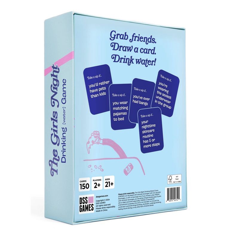 slide 2 of 6, The Girls Night Drinking (Water) Game: DSS Games Fun Social Skills Card Activity, 1 ct