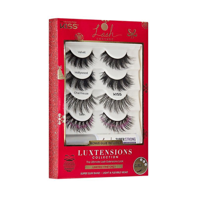 slide 4 of 9, KISS Products Lash Couture Luxtension Holiday Collection - Satin - 4pr, 1 ct