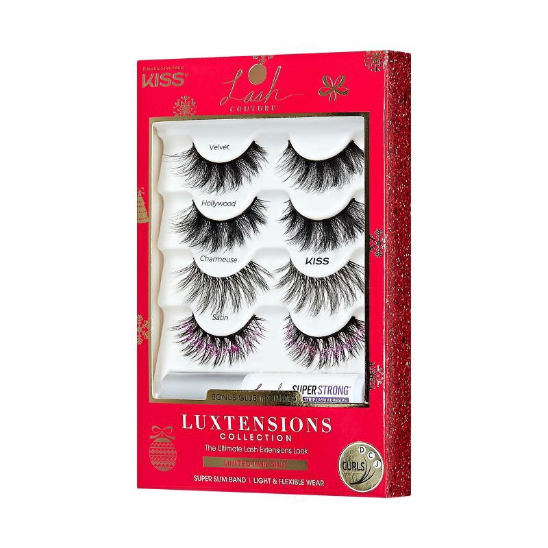 slide 9 of 9, KISS Products Lash Couture Luxtension Holiday Collection - Satin - 4pr, 1 ct