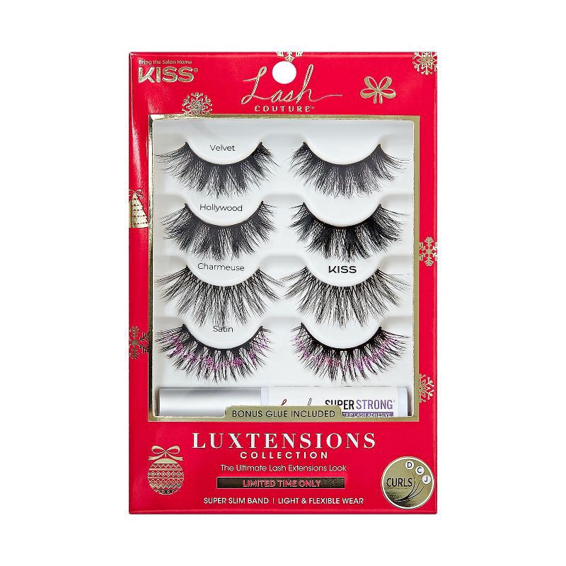 slide 1 of 9, KISS Products Lash Couture Luxtension Holiday Collection - Satin - 4pr, 1 ct