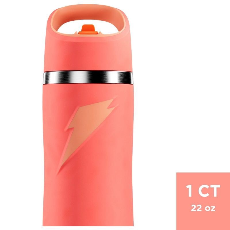 slide 1 of 8, Gatorade 22oz Stainless Steel Twist Cap Water Bottle - Coral, 22 oz