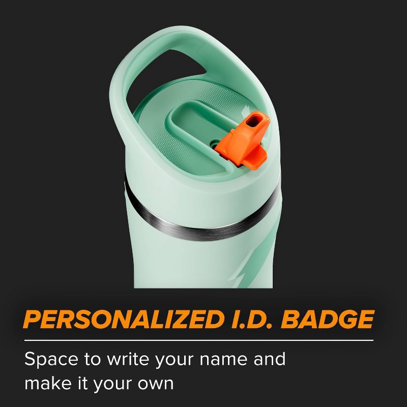 slide 5 of 8, Gatorade 22oz Stainless Steel Water Bottle with Straw - Blue: Portable Drinkware, Light Blue, 22 oz