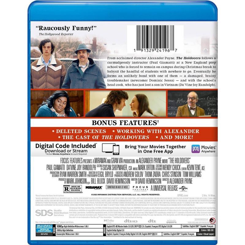 slide 3 of 3, Universal Home Video The Holdovers (Blu-ray + DVD + Digital, 1 ct