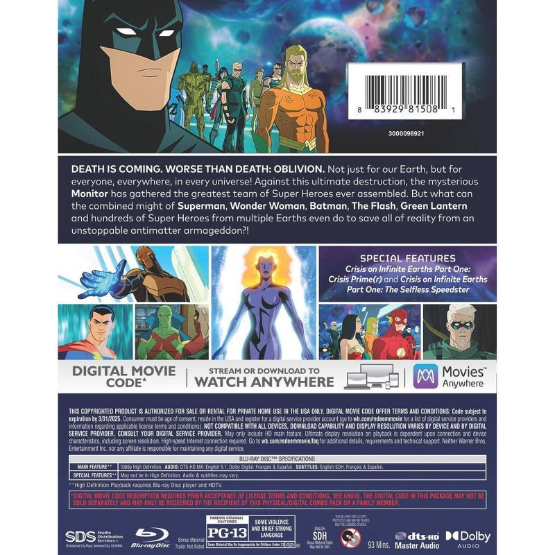 slide 3 of 3, Warner Home Video Justice League Crisis On Infinite Earths Part-1 (Blu-ray), 1 ct
