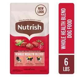 Rachael Ray Nutrish Dry Dog Food Whole Health Blend Real Beef, Pea & Brown Rice Recipe, 6 lb Bag