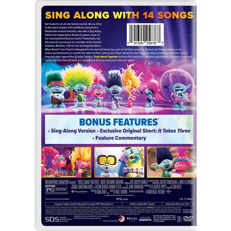 slide 3 of 3, Universal Home Video Trolls Band Together (DVD), 1 ct