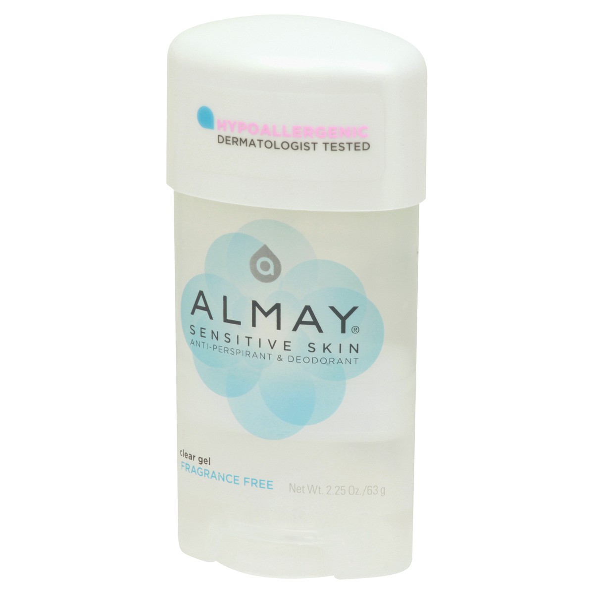 slide 3 of 9, Almay Sensitive Skin Fragrance Free Clear Gel Deodorant, 2.25 oz