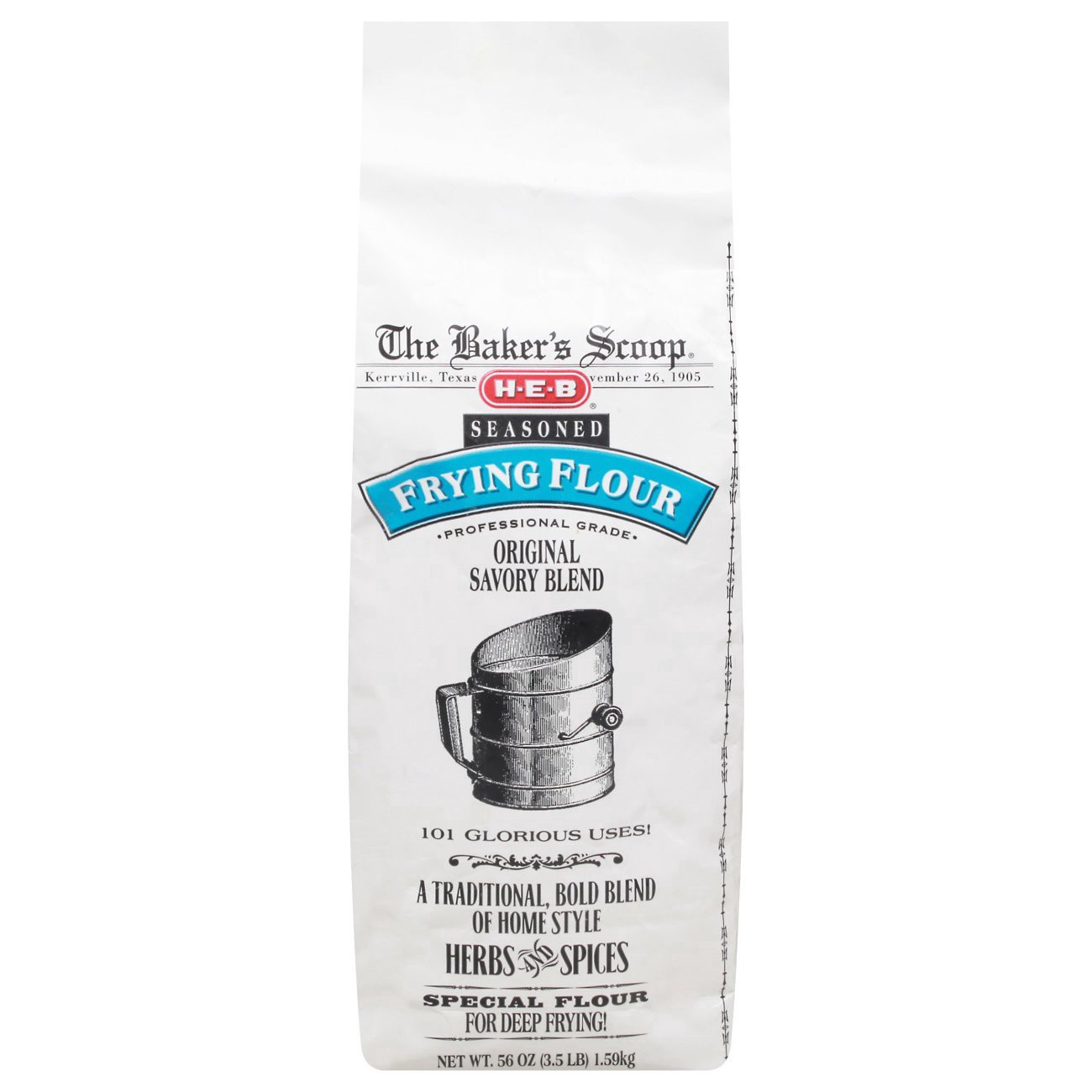 slide 1 of 1, H-B Bakers Scoop Seasoned Original Savory Blend Frying Flour - 3.5 lb, 3.5 lb