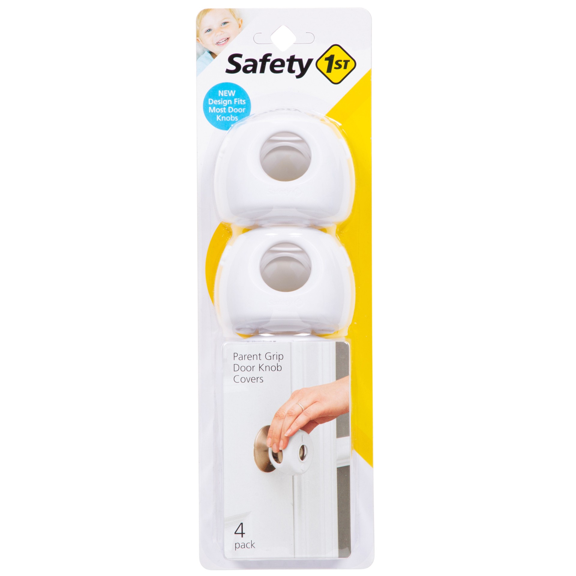 slide 1 of 28, Safety 1ˢᵗ Parent Grip Door Knob Covers, White, 0.51 lb