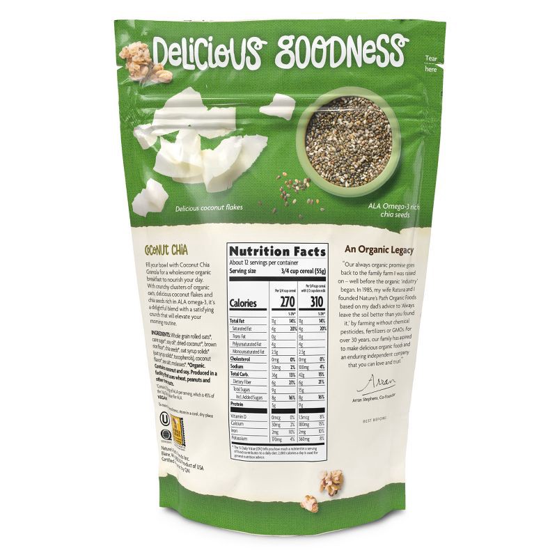 slide 2 of 5, Nature's Path Organic Coconut Chia Granola - 24.7oz, 24.7 oz