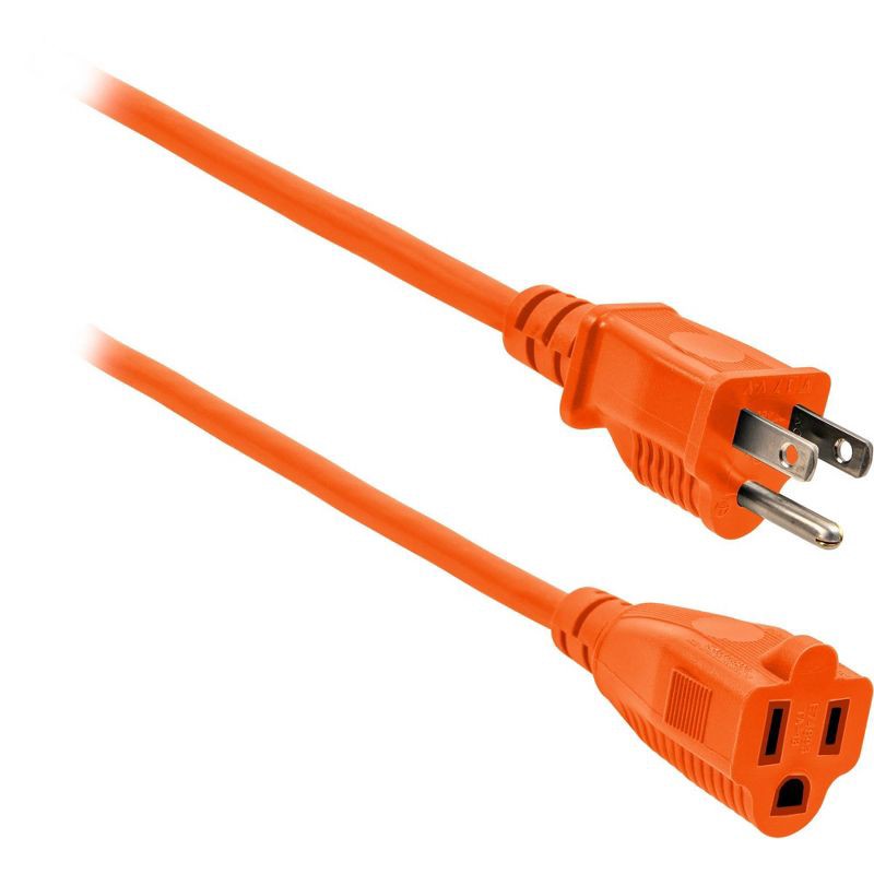 slide 2 of 8, General Electric GE 1-Outlet Grounded Extension Cord Outdoor 16AWG 80' Orange: Heavy Duty, 10 Amp, 3-Conductor, Lifetime Warranty, 1 ct