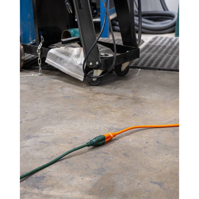 slide 6 of 8, General Electric GE 1-Outlet Grounded Extension Cord Outdoor 16AWG 80' Orange: Heavy Duty, 10 Amp, 3-Conductor, Lifetime Warranty, 1 ct