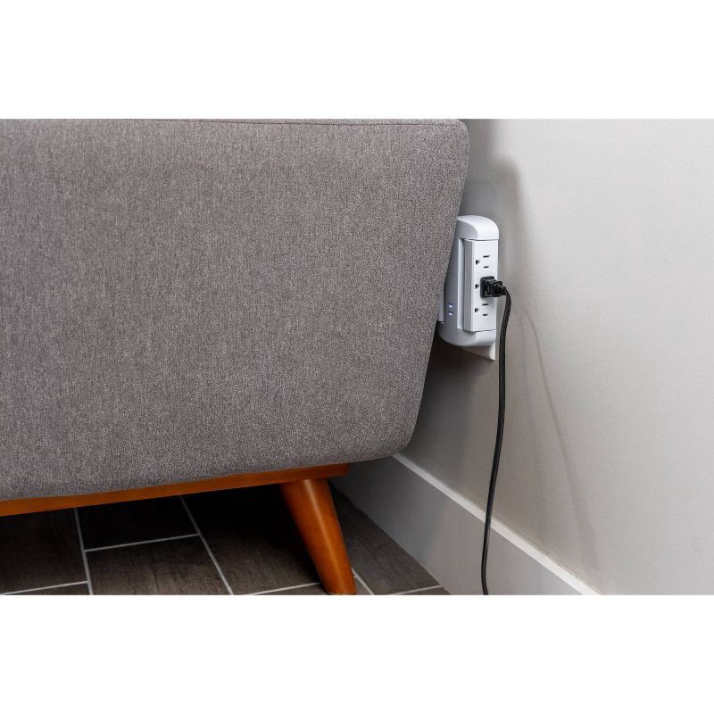 slide 10 of 10, General Electric GE 6-Outlet Swivel Surge Tap 980J White: Multi Plug Extender, Wall Plug, Lifetime Warranty, 980 Joules, 1 ct