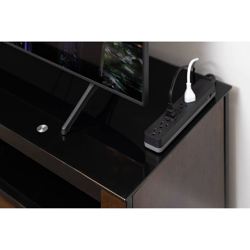 slide 6 of 13, General Electric GE 6-Outlet Surge Protector 1560J 10' Braided Cord Black: Extension Cord & Outlet Extender, 1 ct