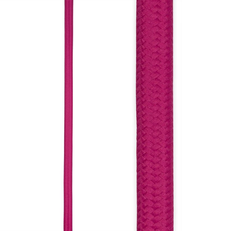 slide 8 of 10, Globe Electric 9' Fabric Extension Cord with 3 Polarized Outlets, Neon Pink: Indoor Flat Plug, Long 16 AWG, 13 Amp, 1 ct