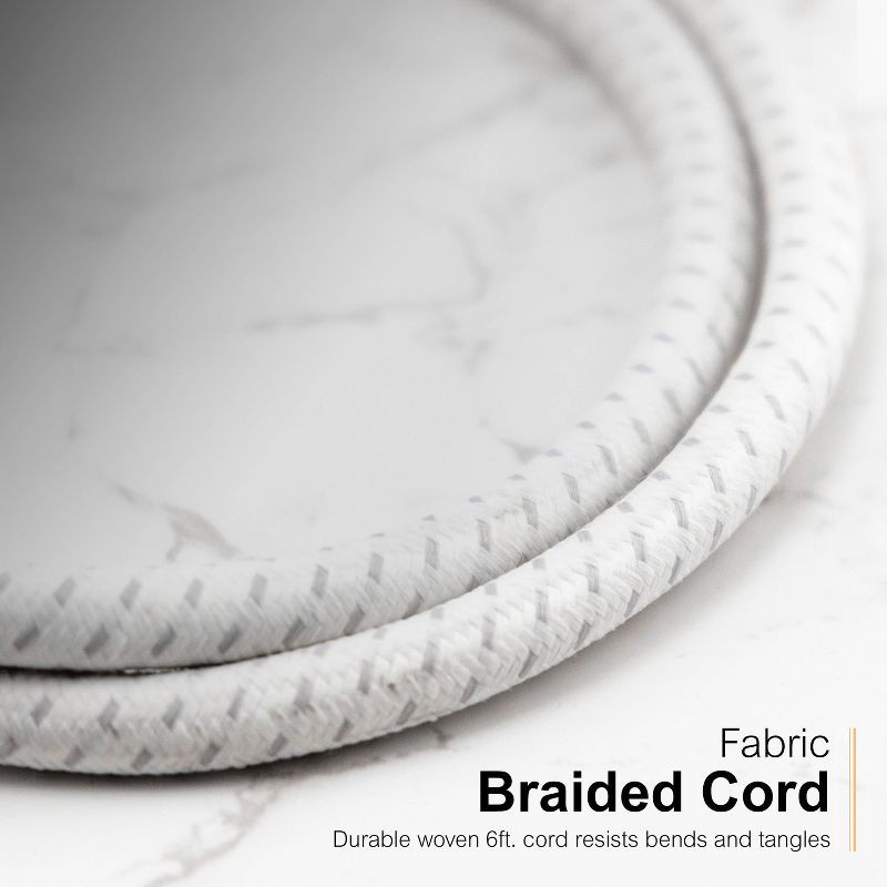 slide 3 of 9, General Electric GE 6-Outlet Surge Protector 490J 6' Braided Cord Gray/Cream, 1 ct