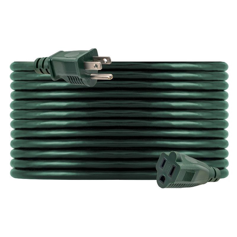 slide 1 of 5, General Electric GE 1-Outlet Grounded Extension Cord Outdoor 16AWG 40' Green: 13A, 3-Conductor, Lifetime Warranty, 40ft Length, 40 ft