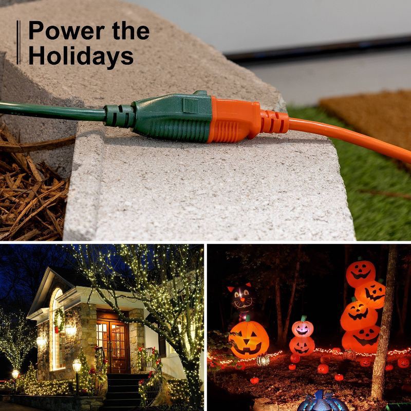 slide 5 of 8, General Electric 1-Outlet Grounded Extension Cord Outdoor 16AWG 20' Green, 1 ct