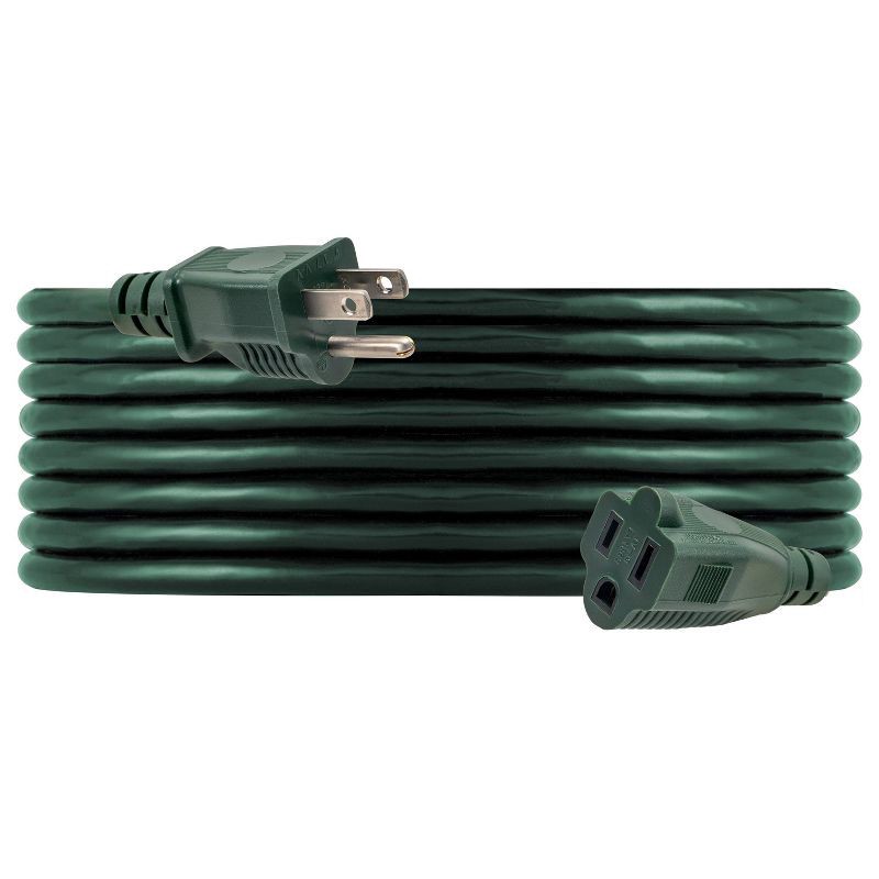 slide 1 of 8, General Electric 1-Outlet Grounded Extension Cord Outdoor 16AWG 20' Green, 1 ct