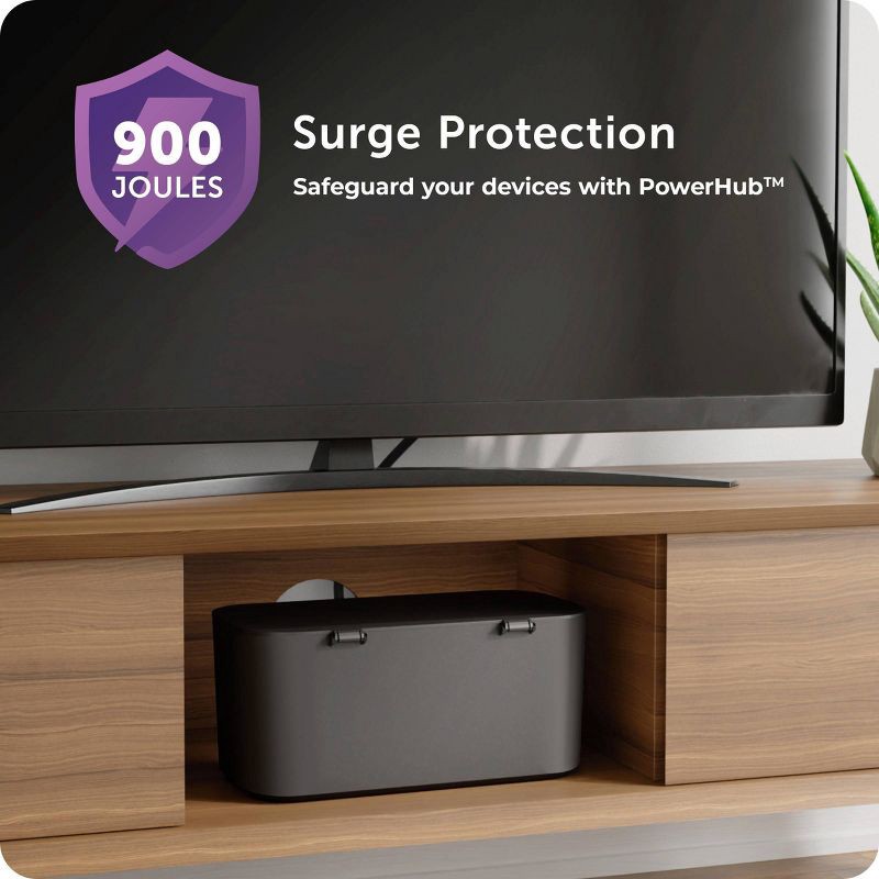 slide 5 of 11, Globe Electric Cord Management Box Black: Cable Organizer & Cord Hider, 5" H x 10.94" D x 5.77" W, 1 ct