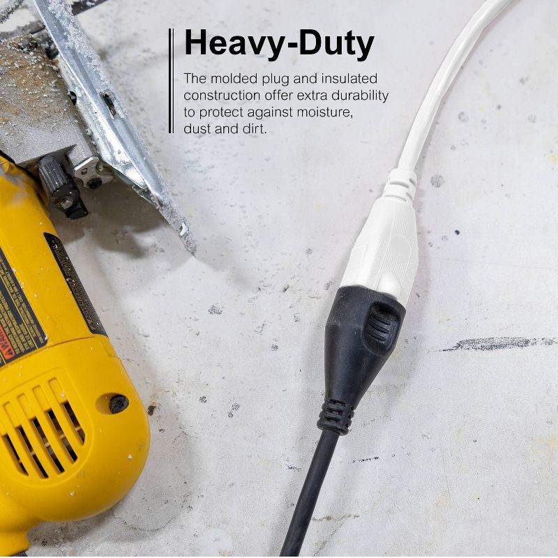 slide 3 of 8, General Electric GE 1-Outlet Grounded Extension Cord Outdoor 16AWG 20' White, 1 ct