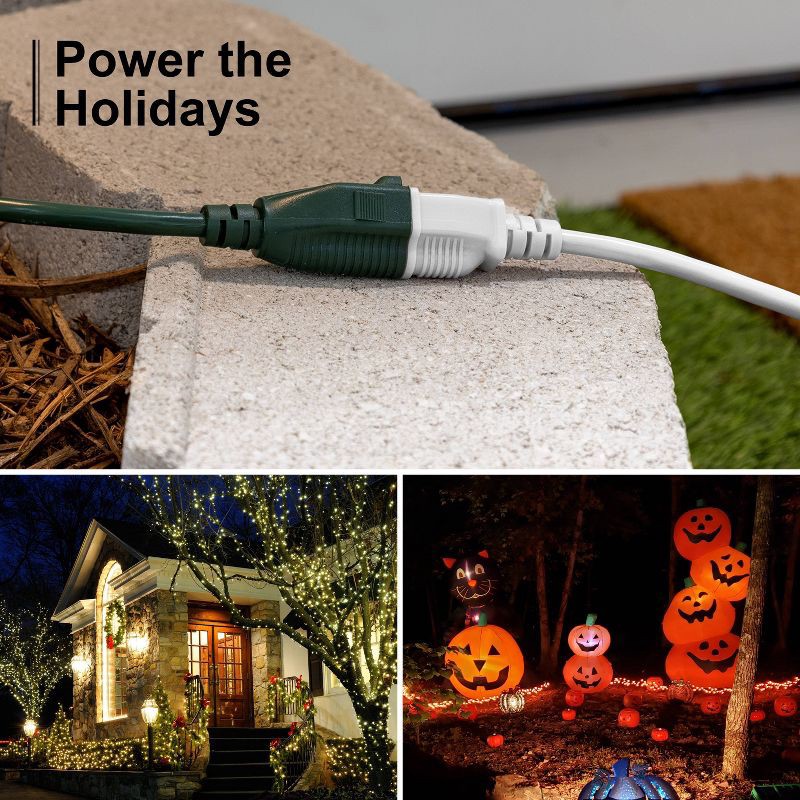 slide 5 of 8, General Electric GE 1-Outlet Grounded Extension Cord Outdoor 16AWG 20' White, 1 ct