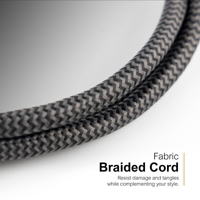 slide 7 of 11, General Electric GE 10-Outlet Surge Protector 2 USB-A and 1 USB-C 3540J 4' Braided Cord Black: Extension Cord & Outlet Extender, 1 ct