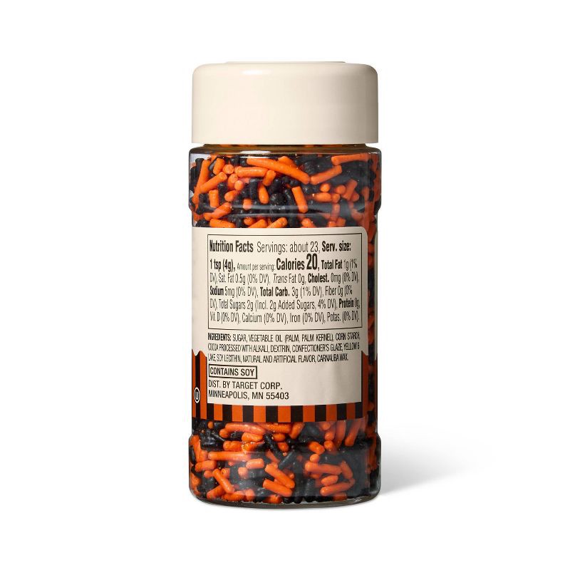 slide 2 of 3, Halloween Orange & Black Sprinkles - 3.3oz - Favorite Day™, 3.3 oz